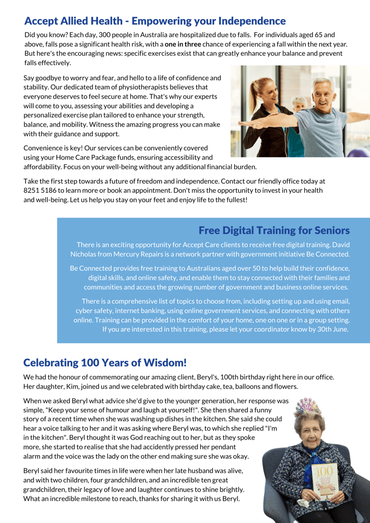 Home Care June Newsletter